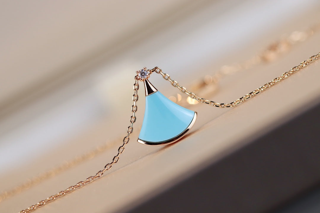 [Solara Jewelry]DREAM NECKLACE TURQUOISE PINK GOLD