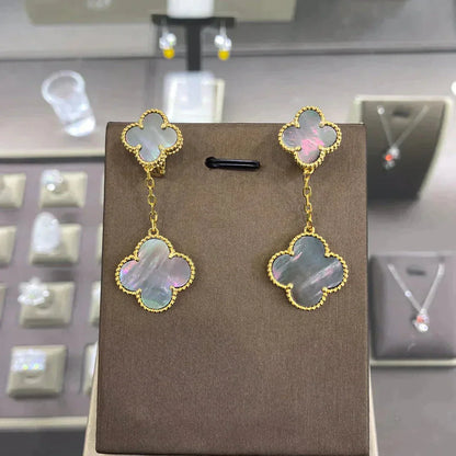 [Solara Jewelry]CLOVER 2 MOTIFS  EARRINGS (MULTIPLE CHOICESC