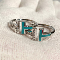 [Solara Jewelry] WIRE TURQUOISE DIAMOND RING SILVER