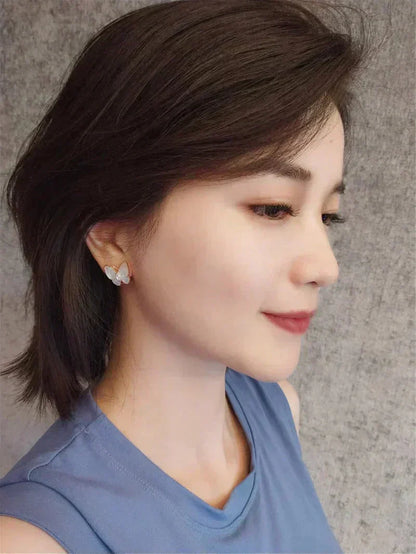 [Solara Jewelry]BUTTERFLY MOP DIAMOND EARRINGS