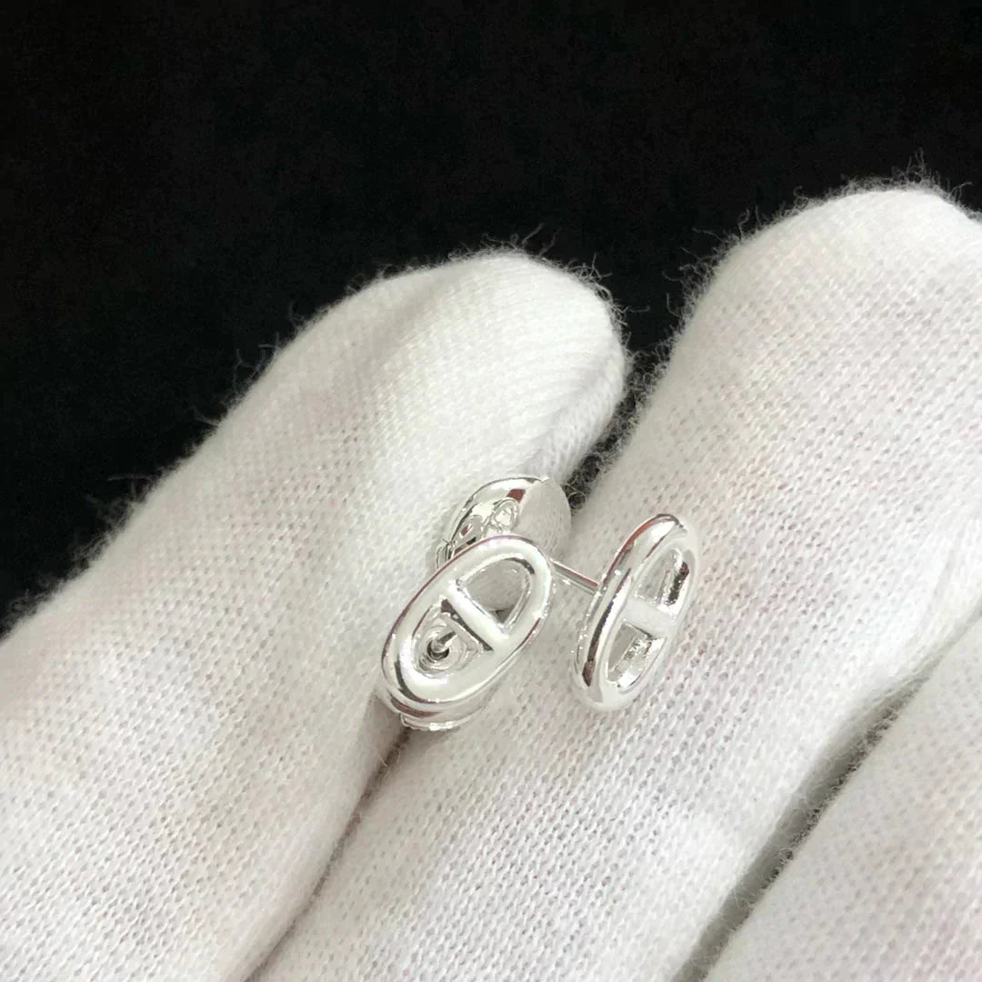 [Solara Jewelry]CHAINE SMALL EARRINGS GOLD AND SILVER