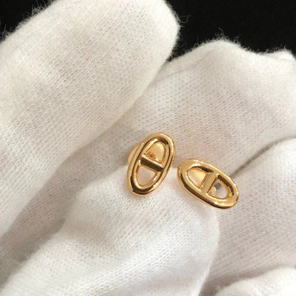 [Solara Jewelry]CHAINE SMALL EARRINGS GOLD AND SILVER