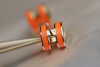 [Solara Jewelry]MINI POP H EARRINGS ORANGE