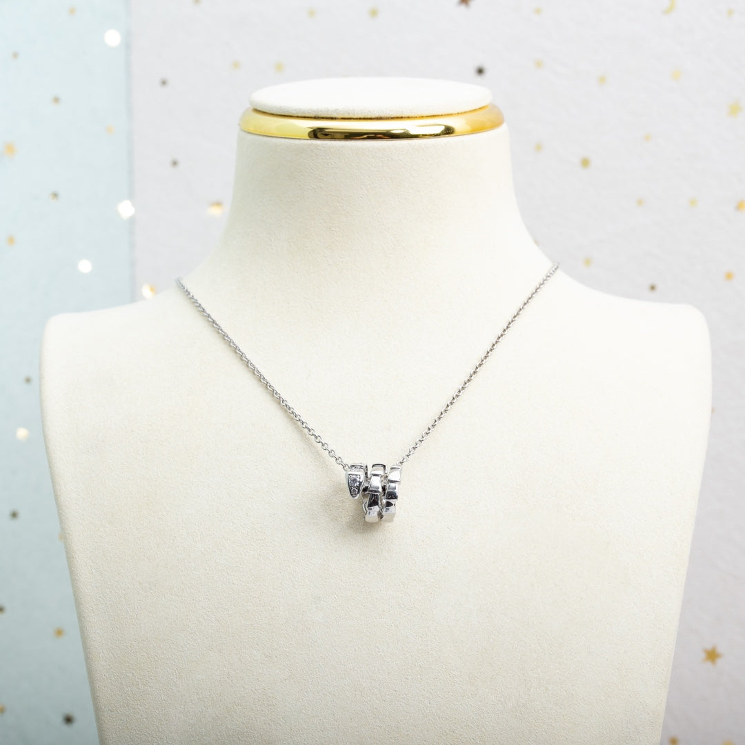 [Solara Jewelry]SERPENTI SILVER NECKLACE DIAMOND