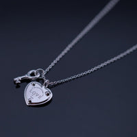 [Solara Jewelry]KEY AND HEART SILVER NECKLACE
