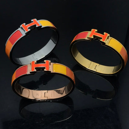 [Solara Jewelry]H BRACELET ORANGE RAINBOW CERAMIC