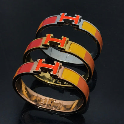 [Solara Jewelry]H BRACELET ORANGE RAINBOW CERAMIC