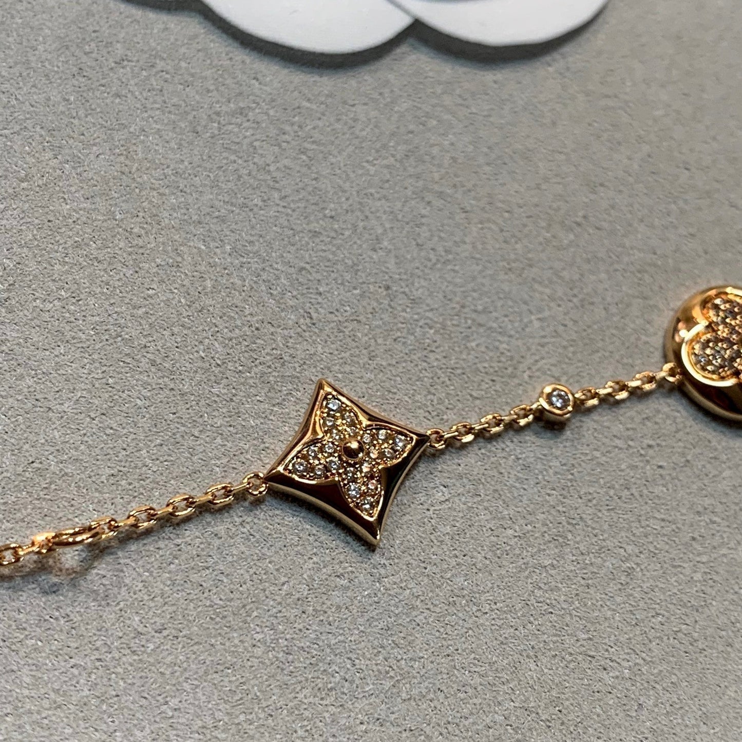 [Solara Jewelry]STAR AND SUN 4 MOTIFS GOLD DIAMONDS BRACELET
