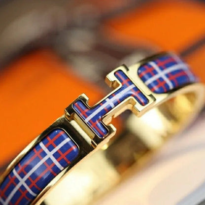 [Solara Jewelry]H TARTAN BRACELET 12MM