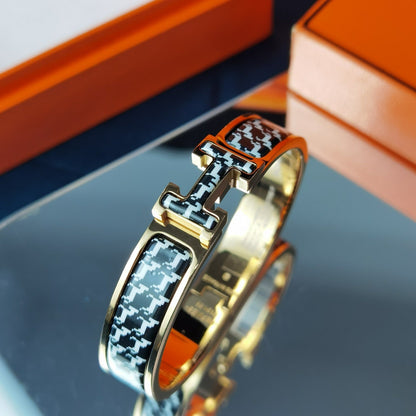 [Solara Jewelry]H HORSE BRACELET 12MM
