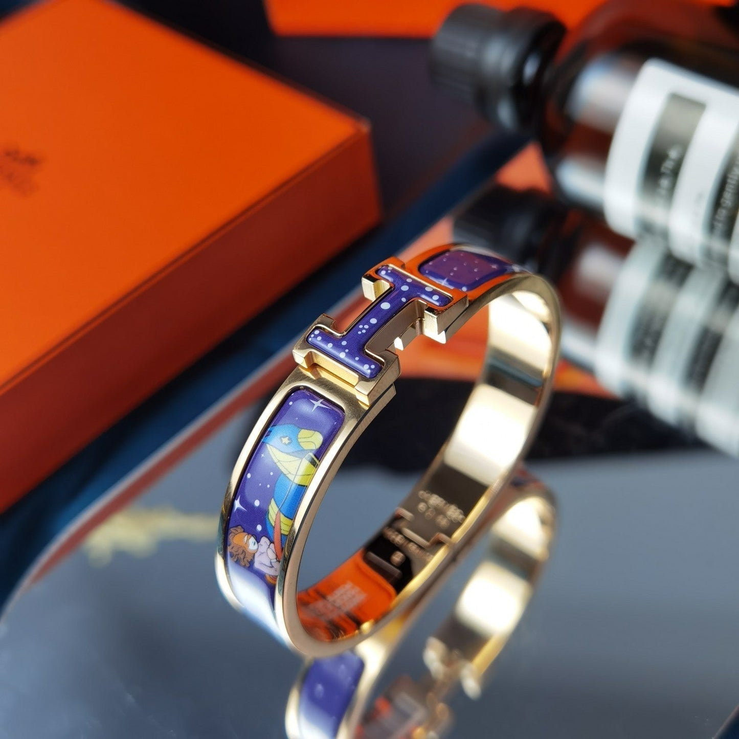 [Solara Jewelry]H STAR AND MOON BRACELET 12MM