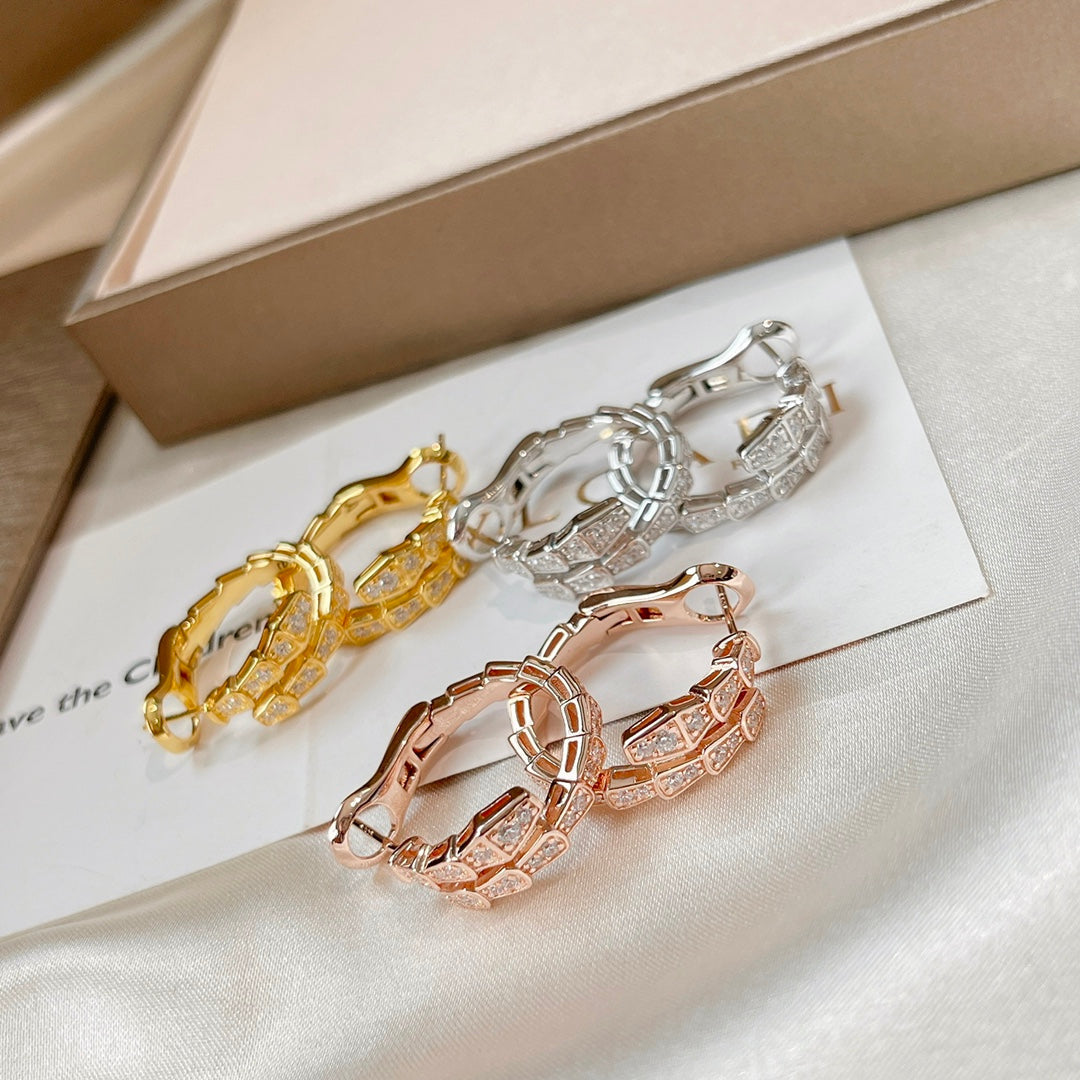 [Solara Jewelry]SERPENTI EARRINGS DIAMOND