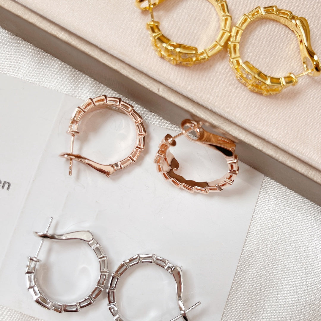[Solara Jewelry]SERPENTI EARRINGS DIAMOND