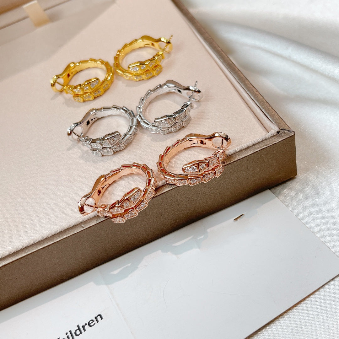 [Solara Jewelry]SERPENTI EARRINGS DIAMOND