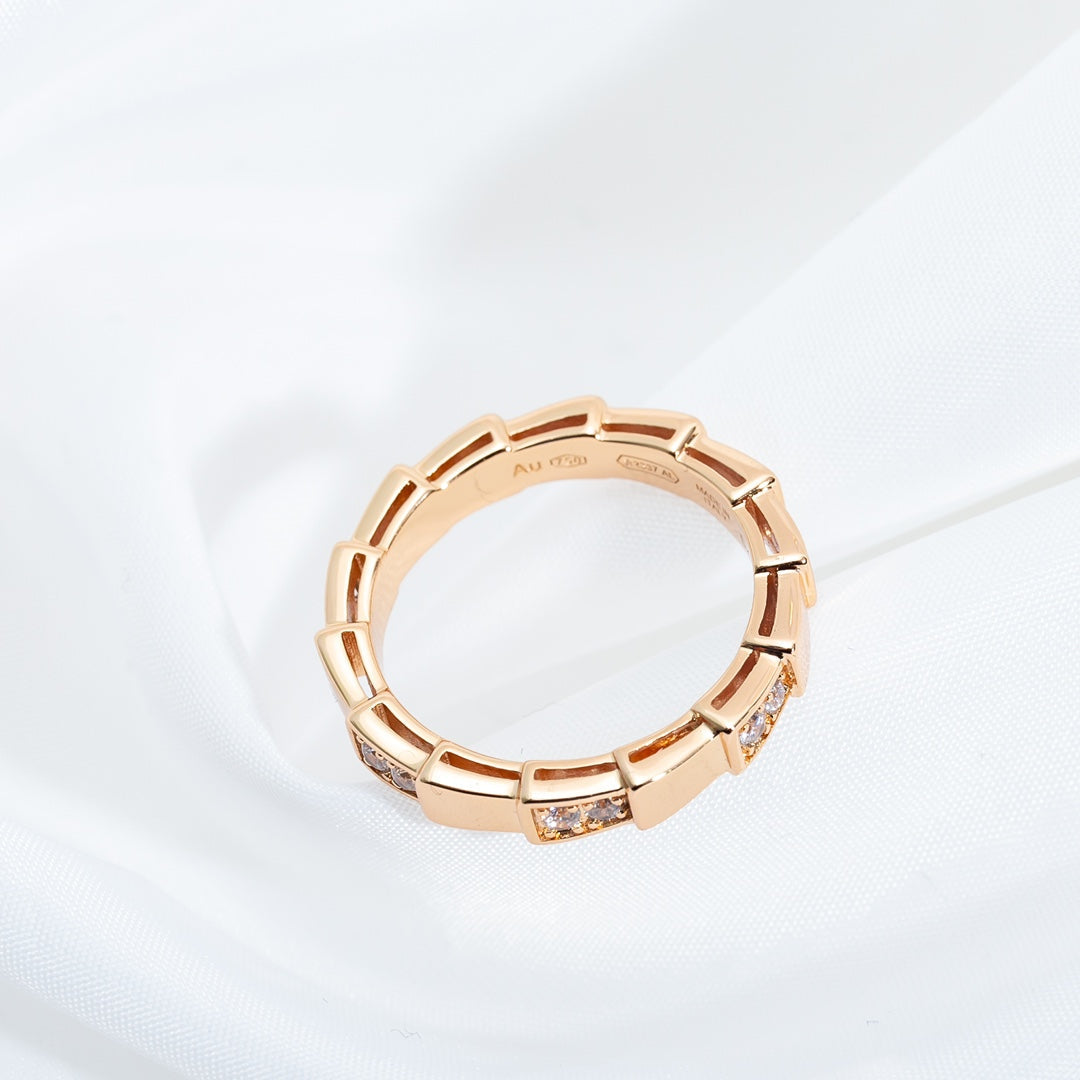 [Solara Jewelry]SERPENTI RING PINK GOLD  3MM