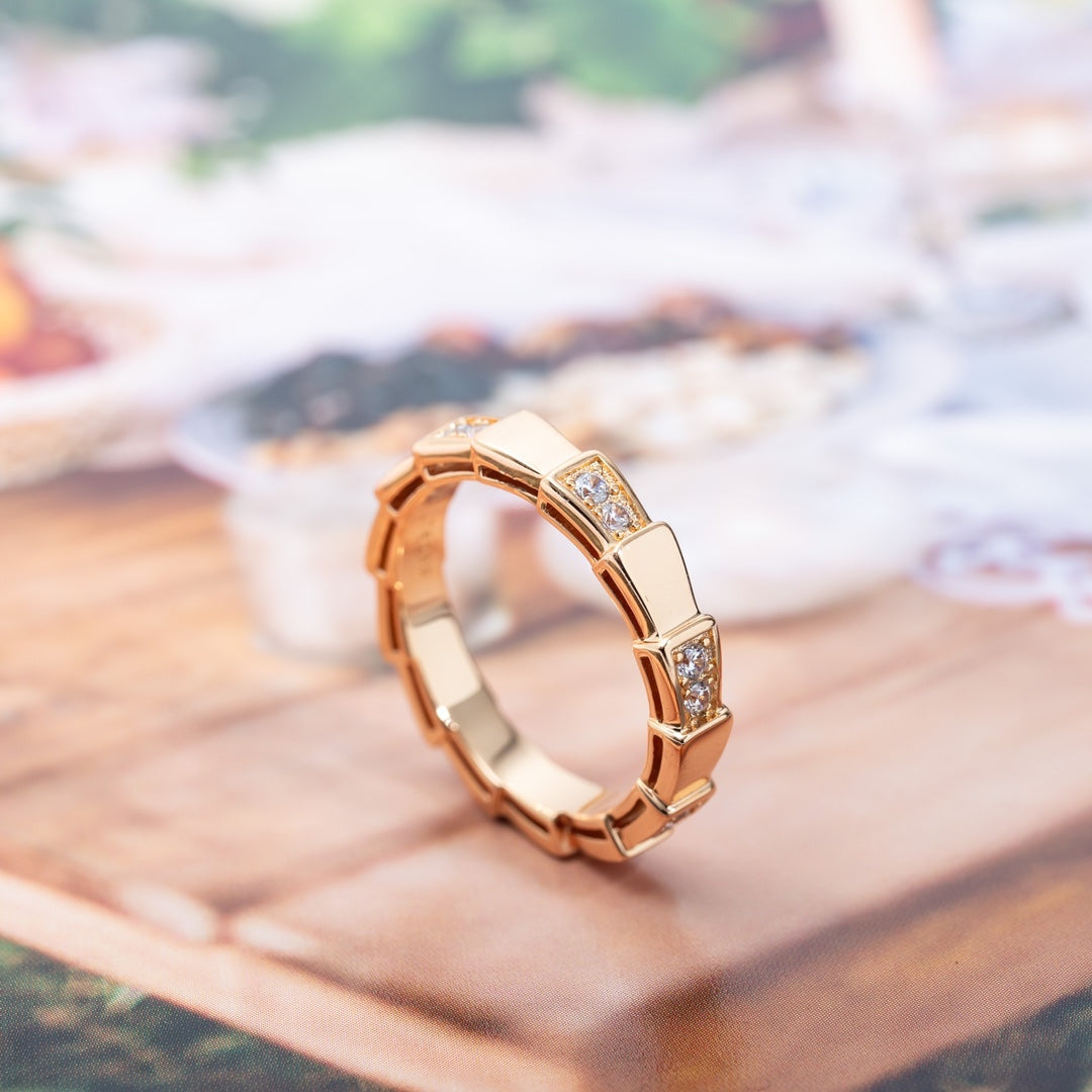 [Solara Jewelry]SERPENTI RING PINK GOLD  3MM