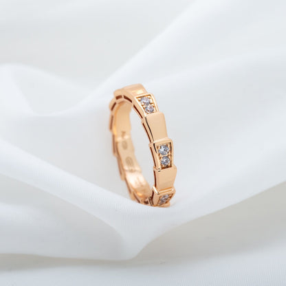 [Solara Jewelry]SERPENTI RING PINK GOLD  3MM