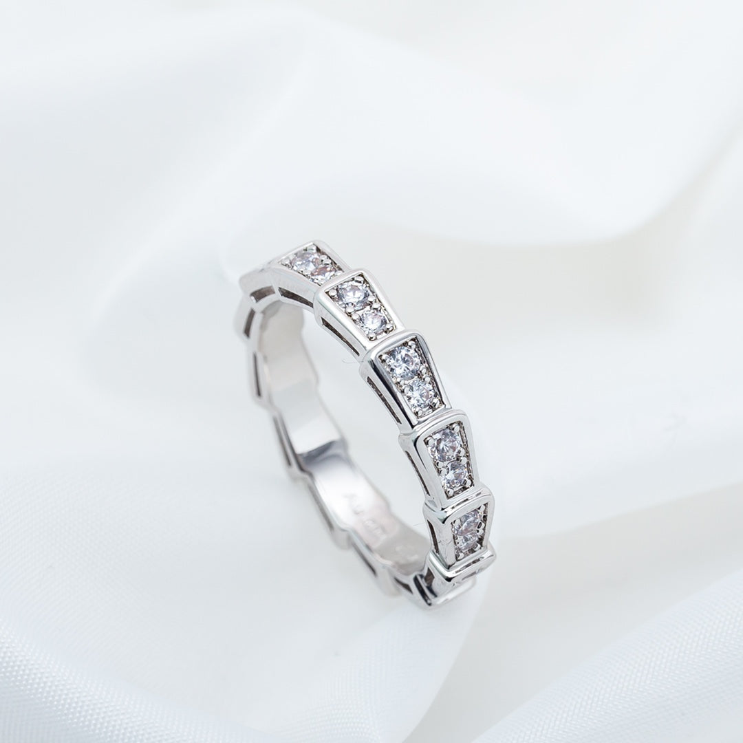 [Solara Jewelry]SERPENTI RING SILVER DIAMOND PAVED 3MM