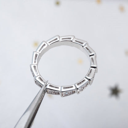 [Solara Jewelry]SERPENTI RING SILVER DIAMOND PAVED 3MM