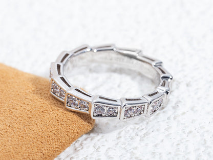 [Solara Jewelry]SERPENTI RING SILVER DIAMOND PAVED 3MM