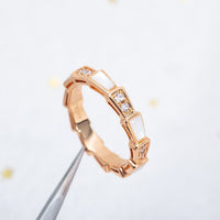 [Solara Jewelry]SERPENTI RING PINK GOLD DIAMOND MOP 3MM