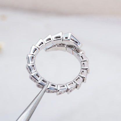 [Solara Jewelry]SERPENTI RING SILVER DIAMOND PAVED 4MM