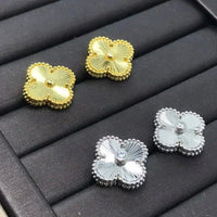[Solara Jewelry]CLOVER MINI 9.5MM LASER EARRINGS