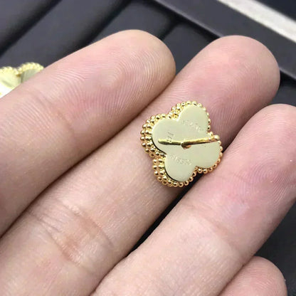 [Solara Jewelry]CLOVER MINI 9.5MM LASER EARRINGS