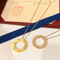 [Solara Jewelry]LOVE NECKLACE 16MM 3 DIAMONDS