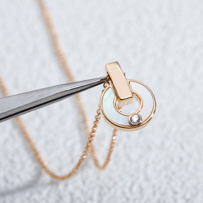 [Solara Jewelry]GARI NECKLACE PINK GOLD MOP