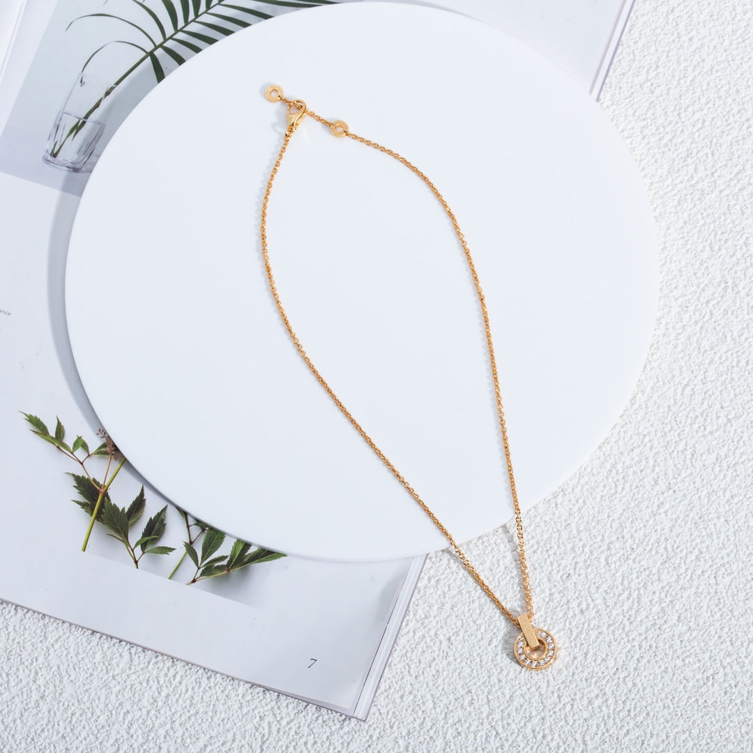 [Solara Jewelry]GARI NECKLACE PINK GOLD DIAMOND