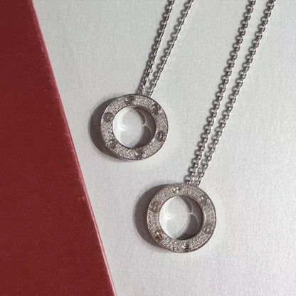 [Solara Jewelry]LOVE NECKLACE ADJUSTABLE SILVER