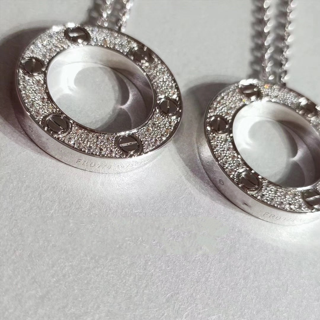 [Solara Jewelry]LOVE NECKLACE ADJUSTABLE SILVER