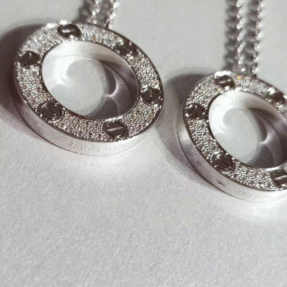 [Solara Jewelry]LOVE NECKLACE ADJUSTABLE SILVER