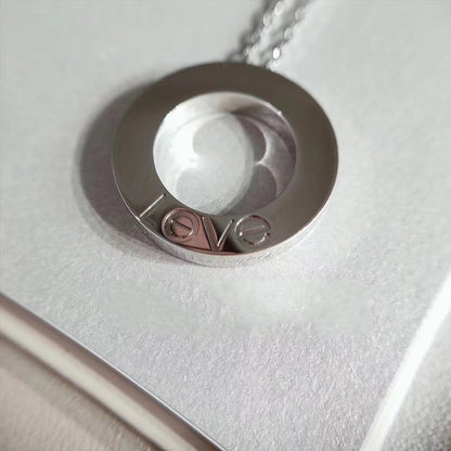 [Solara Jewelry]LOVE NECKLACE ADJUSTABLE SILVER