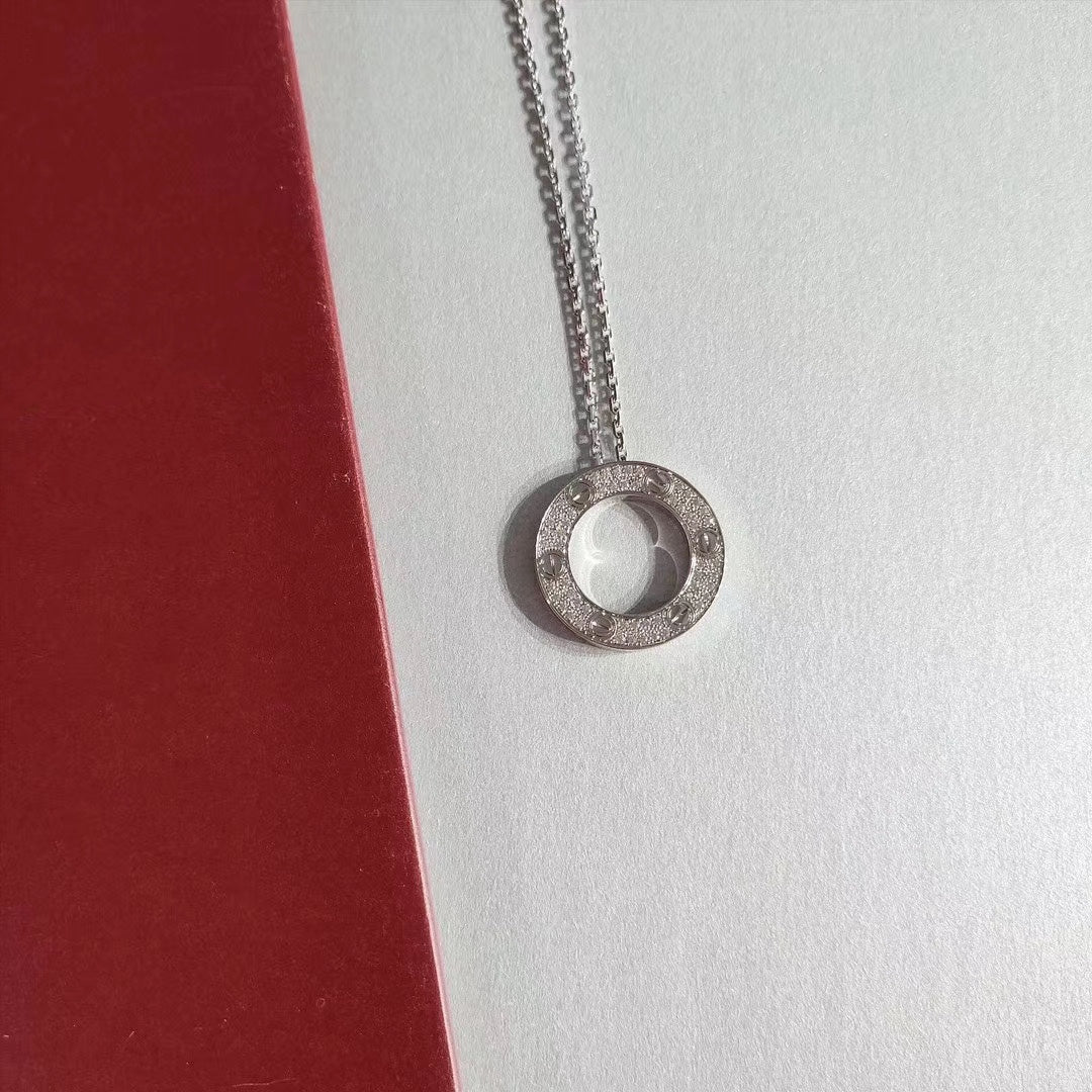 [Solara Jewelry]LOVE NECKLACE ADJUSTABLE SILVER