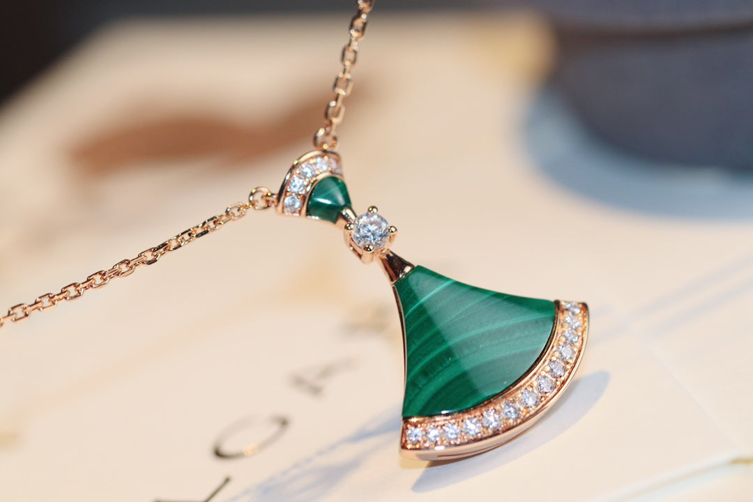 [Solara Jewelry]DREAM NECKLACE MALACHITE DIAMOND