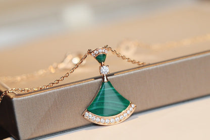 [Solara Jewelry]DREAM NECKLACE MALACHITE DIAMOND