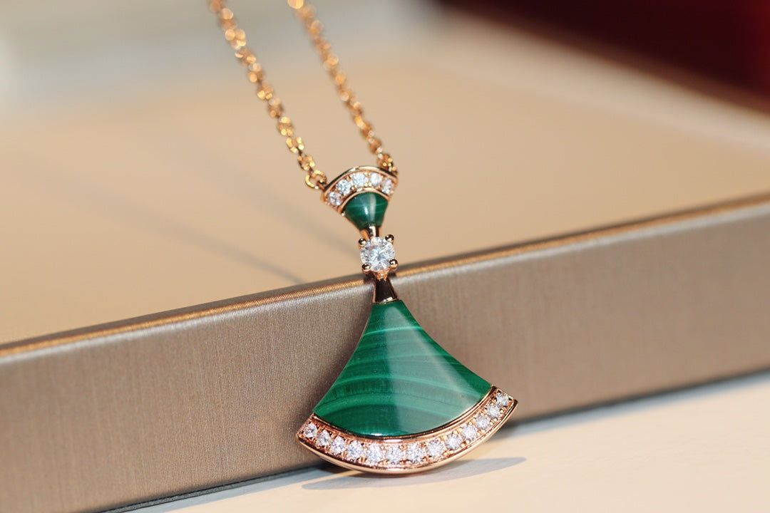 [Solara Jewelry]DREAM NECKLACE MALACHITE DIAMOND