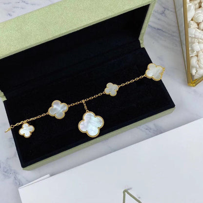 [Solara Jewelry]MAGIC CLOVER MOP GOLD BRACELET 5 MOTIFS