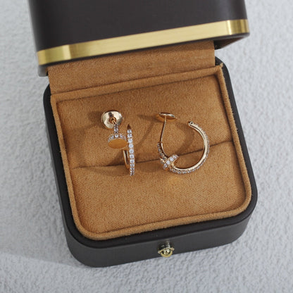 [Solara Jewelry]JUSTE EARRINGS 12.75MM PINK GOLD DIAMOND