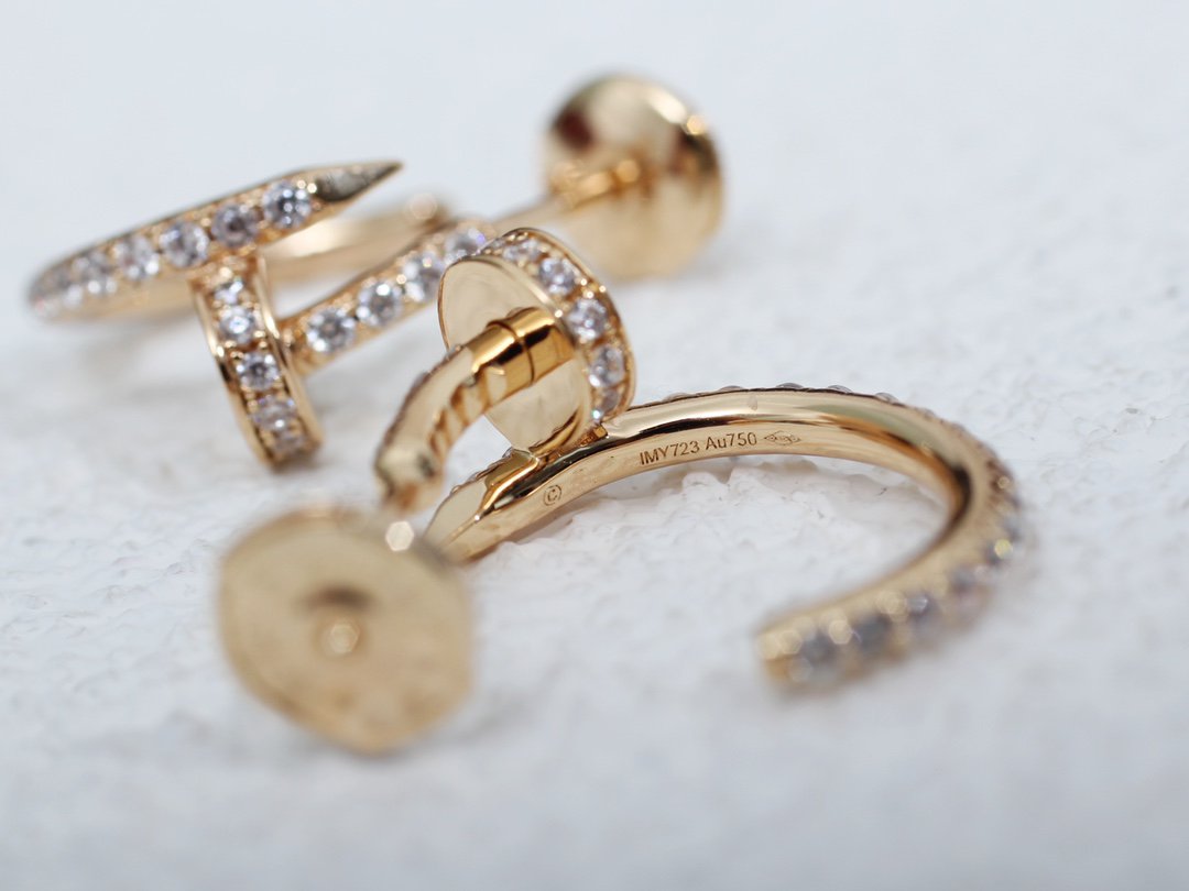 [Solara Jewelry]JUSTE EARRINGS 12.75MM PINK GOLD DIAMOND