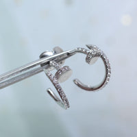 [Solara Jewelry]JUSTE EARRINGS 12.75MM SILVER DIAMOND