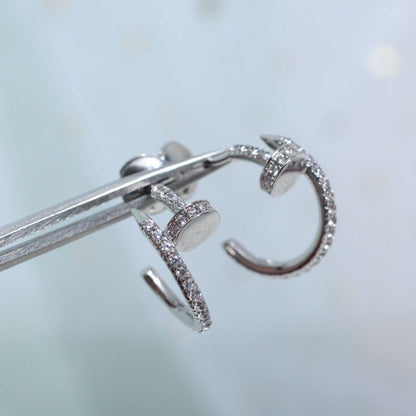 [Solara Jewelry]JUSTE EARRINGS 12.75MM SILVER DIAMOND