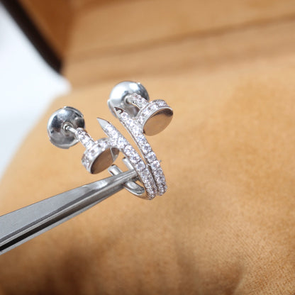 [Solara Jewelry]JUSTE EARRINGS 12.75MM SILVER DIAMOND