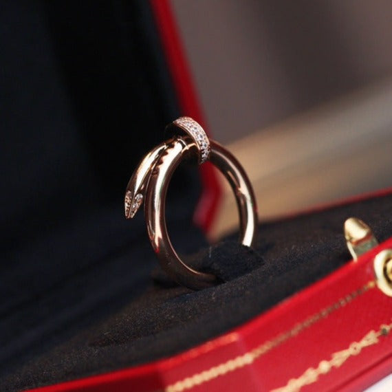 [Solara Jewelry]JUSTE RING 2.65MM PINK GOLD DIAMOND