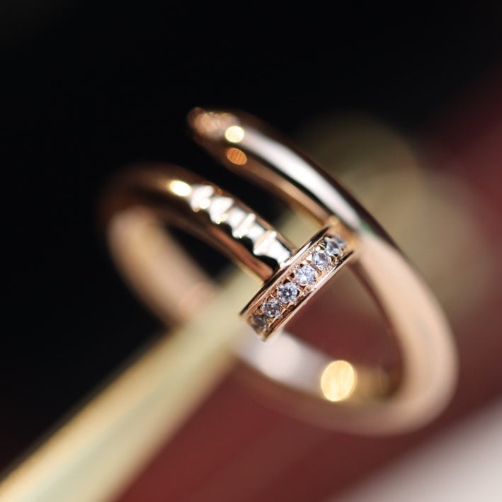 [Solara Jewelry]JUSTE RING 2.65MM PINK GOLD DIAMOND