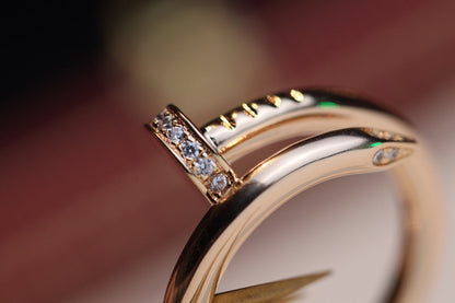 [Solara Jewelry]JUSTE RING 2.65MM PINK GOLD DIAMOND