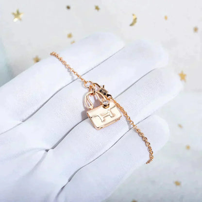 [Solara Jewelry]AMULETTE PEDANT ROSE GOLD NECKLACE
