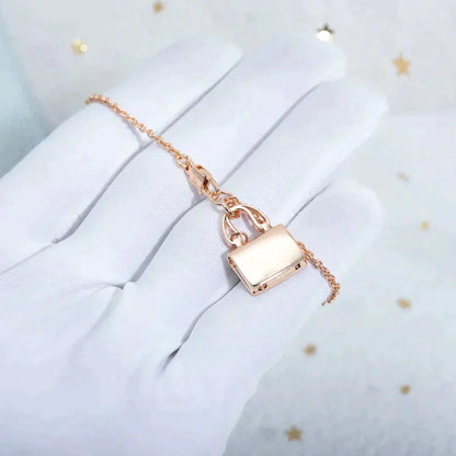 [Solara Jewelry]AMULETTE PEDANT ROSE GOLD NECKLACE